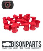 20x33MM RED SINGLE POINT TWIN LONG REACH WHEEL NUT COVER INDICATORS 33MM