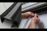 Caravan/Motorhome Window Rubber Insert 23mm - Grey X156 Sold by the Metre