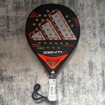 adidas Zentix Padel Racket Black/Grey/Orange with Wrist Strap AR5CA8