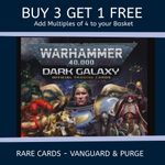 Panini Warhammer 40k Dark Galaxy RARE Cards - Adamantium, Vanguard, Purge