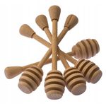 3-50 Pcs Honey Dipper Drizzler 10-16cm Spoon Syrup Beech Wood Stick Made Poland
