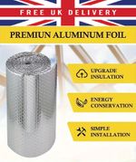 1M-25met  0.5/0.6cm Double foil Bubble Insulation Aluminium Warm Barrier foil  2