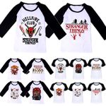 Kids Girls Boys Stranger Retro T-Shirt Vintage Hellfire Club Tops Tee 2-13 Years