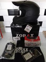 Zorax ZOR-X305 Motocross Helmet & Black Gloves S(8cm) & Goggles & Balaclava