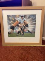 Martin Johnson England Rugby Union Signed Framed Picture with COA Won in Raffle 