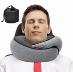Travel Neck Pillow Memory Foam U-Shape Snail Support | Portable Adjustable Soft