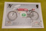 ISLE OF MAN TT TOURIST TROPHY 1907-1987 POST CARD 1967 HONDA 250 cc 6 #7 STAMPED