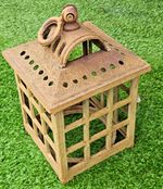 vintage Rust Finish Metal Square Hanging Lantern weighs 6.1 kgs very heavy cast 