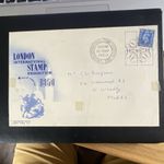 1950 London International Stamp Exhibition Cover 2 1/2d Blue Handstamp 10 May