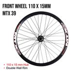 Dual Layer MTX39 Rim Thru Axle Front Wheel 110x15MM MTB Ebike 26" 27.5" 29"