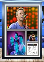 568) coldplay a4 signed photograph unframed/framed Music Memorabilia  reprint