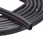 3 Meters x 10mm x 10mm Weather Stripping Self Adhesive Rubber Door Seal Strip