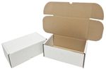 White 10x6x4"  Diecut Post Mailing Cardboard Boxes Single Wall Packaging Carton