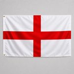 England St George Flag Large 3ft x 5ft 90x150cm English Football Flag Eyelets UK