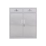 FULLY ASSEMBLED steel Office Cabinet 2Drawer Filing Storage Cupboard Home Office