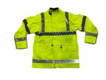 Hi Vis Goretex Motorcycle Traffic Jacket Waterproof Raincoat Security HVGC6B