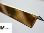 Pack of 5 Polished Gold Perimeter Trim 3m Long Suspended Ceiling Tiles Grid 