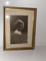 Antique Signed Photograph Framed Believed To Be A Silent Actress