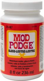 Mod Podge CS11201 8 oz Waterbase Sealer, Glue and Finish, Gloss, White
