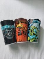 Metallica Pop Up Store Chorzow Poland 3x beer plastic cups