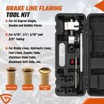 Single, Bubble, Double Flare Tool Brake Line Flaring Kit 3/16 1/4 3/8 5/16" Tube