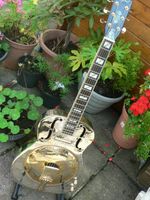 AWESOME  OZARK THINLINE RESONATOR 3515 BTE GUITAR  , ELECTRO ACOUSTIC,ENGRAVED