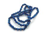 50cts Blue Colour Coated Hematite Plain Rice Beads Approx 4x3mm, 38cm Strand
