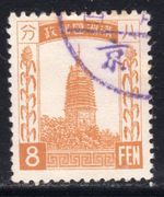 Manchukuo 1932 1st Issue No Wmk 8f White Pagoda Fine Used
