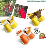 Leather Gardening Gloves Ladies Thorn Proof Thick Work Gauntlets Heavy Duty Mens
