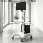 Medical Dental Trolley Oral Scanner Cart Adjustable Height Mobile Laptop Stand