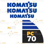 Fits PC70-8 Komatsu Excavator Replacement Decal Kit