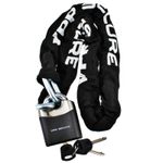 Motorcycle Sabre Chain with Padlock Hardened Steel Bike Security Lock - 1.2m