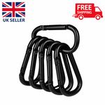 6 Pack Heavy Duty Carabiner Clip Screw Lock D Ring Keychain Hook