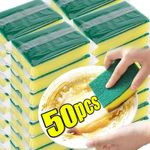50 Pack Kitchen Cleaning Sponges Scourers Washing Up Non-Scratch for Dish Pad.UK