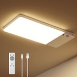 FULEN Rechargeable Motion Sensor Ceiling Light Upgraded,Closet Light with