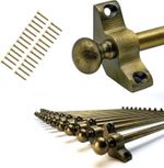 Set of 15 | Round Finial - Antique Brass | Stair Carpet Rods 70cm – Stair Runner