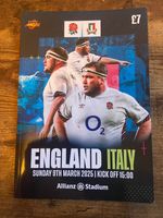 England vs Italy Six Nations 2025 Rugby Official Programme