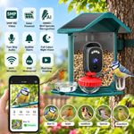 5MP Solar Smart Bird Feeder WiFi Camera AI Recognition Two Way Audio IP66 Waterp