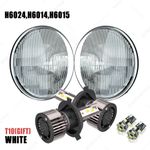 Pair 7''Inch Round Led Headlights Hi/Lo Beam 6000K For VW Beetle 1967-1979 UK