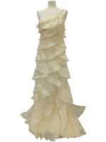 Pronovias Ivory Ruffled Sleeveless Wedding Dress Size12 Elegant Bridal Gown PPWH