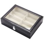 8 Grids Eyewear Storage Box Clear Display Cover Luxury Design Organiser Case