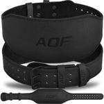 AQF Weightlifting Belt Leather Powerlifting 6'' Fitness Deadlift Back Support