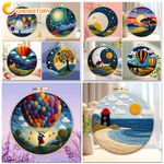 Wool Felting Painting Kit Scenery Funny Diy Felt Crafts Package Felt Needle For