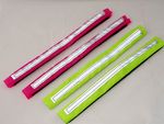 Fluorescent hi viz bridle straps - yellow or pink - for horse riding reflective