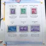 USA Commemorative Stamps In Album Page 1942-1944 Win the War 2c 3c 5c