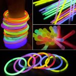 Premium 8 Inch Glow Sticks With Connectors Neon Necklace Wrist Band Bracelets