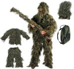 5 in 1 Ghillie Suit Camouflage Hunting Forest Sniper Adult Gilly With Wrap Bag