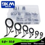 10~120Pcs Fishing Rod Guides Kit for Building Repair Replacement Spare All Sizes