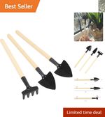Durable 3PC Mini Garden Tool Set - Perfect for Bonsai & Succulent Enthusiasts