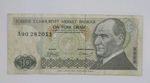 1979 Central Bank of Turkey 10 Turkish LIRA 10 YTL SERIAL No. A90 282011 P-192a
